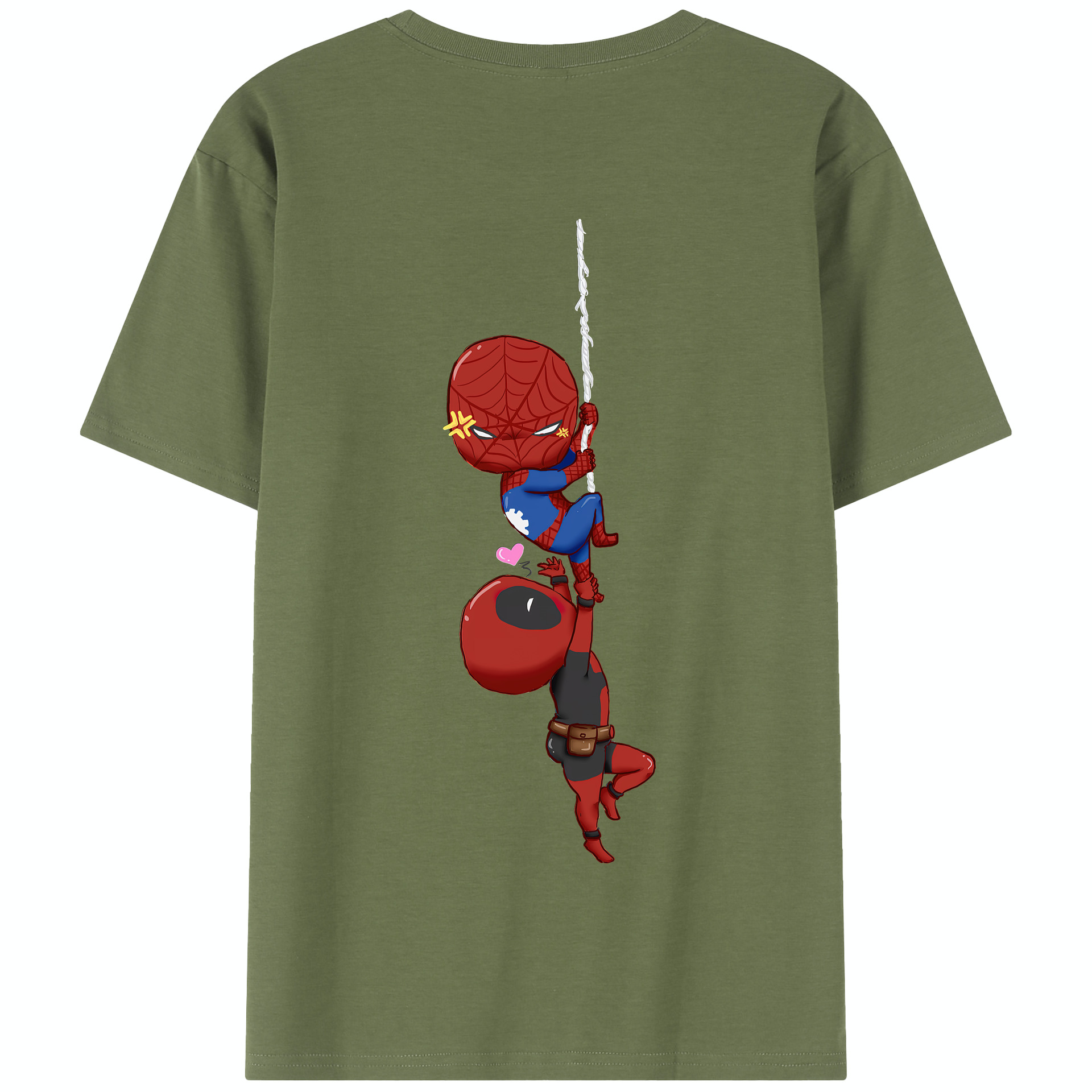 （画像用） Deadpool デッドプール 綿100％半袖Tシャツ（背面プリント）